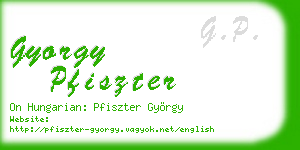 gyorgy pfiszter business card