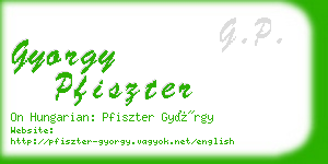 gyorgy pfiszter business card